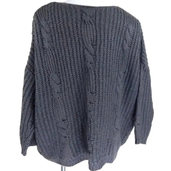 Unif x Urban Outfitters Gray Chunky Cable Sweater - Picture 3 of 3